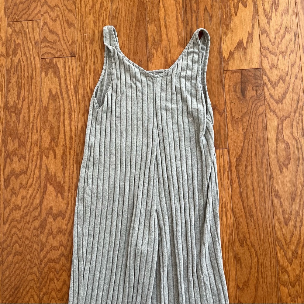SHEIN Gray Ribbed Sleeveless jumpsuit XL extra large - Picture 2 of 10